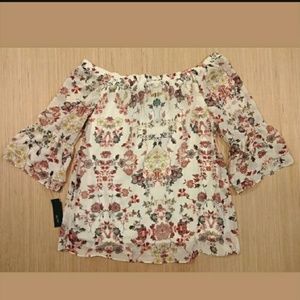 ALYX womens bell sleeve off the shoulder top sz L